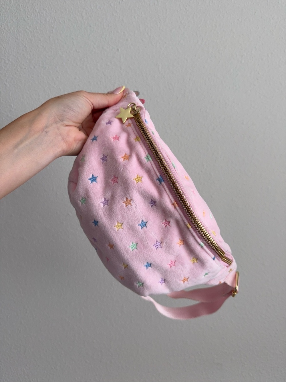 Stoney Clover Lane x Park & Beach Pink Star Embroidered Fanny pack